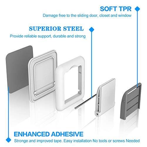 image for Erockbuy Improved Sliding Glass Door Lock,Sliding Door Child Lock,Clos