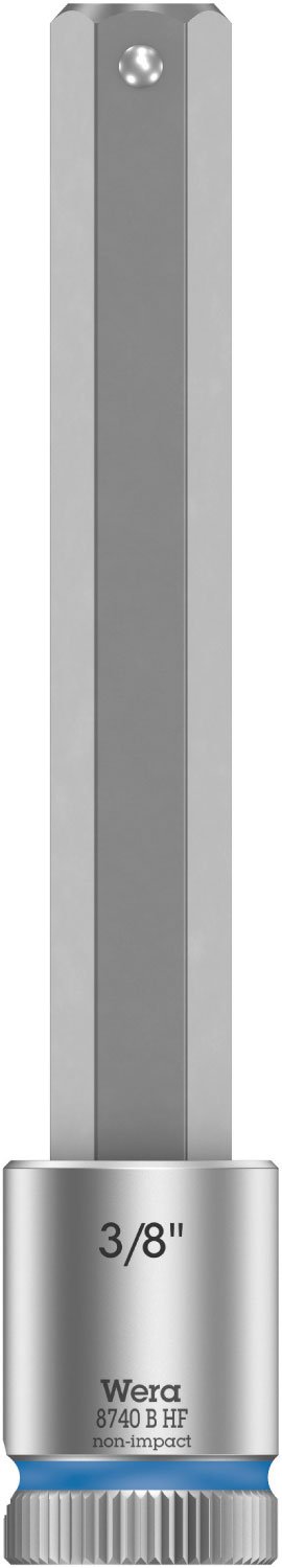 Wera 05003094001 8740 B Holding Function Zyklop In-Hex Bit-Socket, Blue, 3/8" x 100 mm