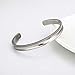 7mm Stainless Steel Bangle Bracelet Grooved Cuff Bangle High Polished for Women Girls