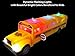 ANJ Kids Toys - Battery Operated Bump & Go Playtime Long-Nose Yellow School Bus | Beautiful Flashing Lights Including Headlights | Playing Music and Horn Sounds | Stop Sign Swings Open!! (Age 3+)