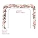 Baby Braided Crib Bumper Knotted Plush Protective Decorative Nursery Gift Pillow for Newborns Bed Sleep Bumper Safe forToddler/Newborn (78.7 inch 2m,White+Grey+Pink）