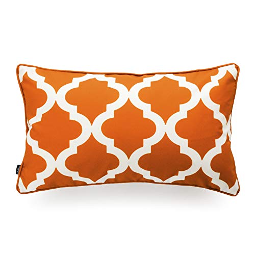 Orange Outdoor Lumbar Pillow Cover, Moroccan, 12"x20" Pricepulse