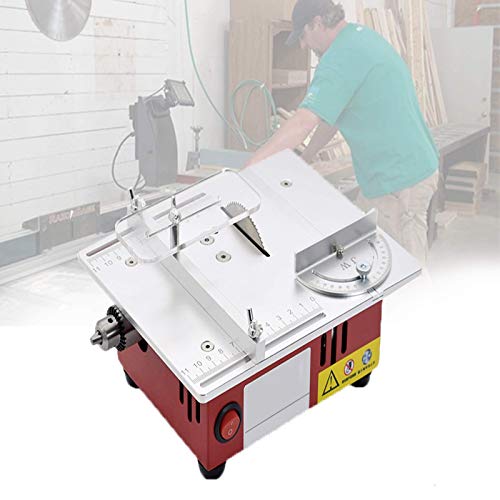 FZYE Mini tragbare Tischkreissägen Multifunktionales Sägeblatt-Hebeschneiden Einstellbare Geschwindigkeit für das…