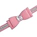 BINGPET BA2041 Diamond Bow Tie Crystal Rhinestone Pet Collar Designer Girl Boy Dog Collars-Pink