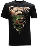 tees geek California Republic (Camo Bandana Bear) Men's T-Shirt - M