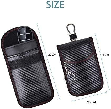 Faraday Pouch for Car Keys 2 Pack - Premium Signal Blocking RFID Keyless Entry Protection Bag, Carbon Fibre, Medium For All Keys - Image 4