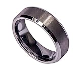 Tungsten Men's Wedding Bands Archer - Comfort Fit Ring, Matte Finish, Cobalt Free - Lifetime Warranty