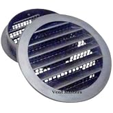 Maurice Franklin 1.5" Round Plastic Vent - Black - Package of 6