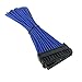 BitFenix Alchemy Multisleeve 24-Pin 30cm ATX Extension Cable - Blue Sleeve/Black Connector (BFA-MSC-24ATX45BK-RP)
