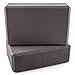 Peace Yoga Foam Exercise Blocks Gray [9” x 6” x 3”] (2 pack)