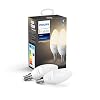 Philips Hue Kaarslamp 2-Pack – E14 – Duurzame LED Verlichting – Warmwit Licht – Dimbaar – Verbind met Bluetooth of Hue…