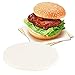 GWHOLE 500pcs Wax Paper Non-Stick Hamburger Patty Paper Food Grade BBQ Grill Waxed Stencil Sheet Restaurant-Grade Round Wax Paper, 4.3 inch
