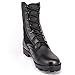 WIDEWAY Men's Military Jungle Boots Full Grain Leather Speedlace Desert Boots Combat Outdoor Work Water Resistant Boots, Black