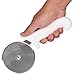 LedgeON Pizza Cutter - Professional 4 Inch Stainless Steel Wheel With Commercial Quality Handle - White