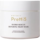 Pretti5 Botanic Hydro-Rescue Repairing Night Mask Nighttime Ritual for Softer, Plumper & Deeply Nourished Skin TCM Science-Led Innovation Vegan Sensitive Skin Safe 100g Jumbo Size