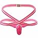 FEESHOW Men's Jock Strap Bikini Birefs X Cross Bulge Pouch Underwear Hot Pink