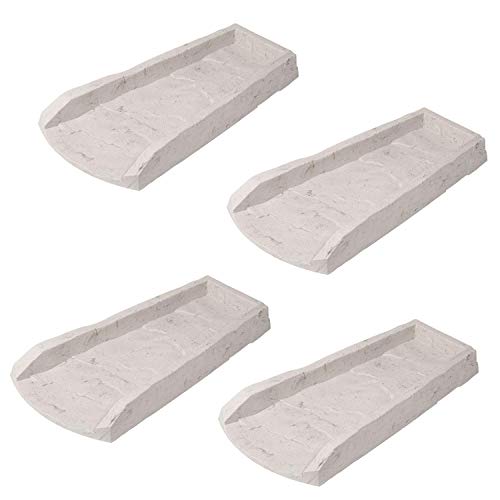 4-Pack Decorative Downspout Natural Stone Texture Splash Block Rain Gutter Drain Extender