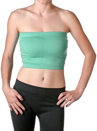 2NE1 Apparel Women's Basic Stretch Layer Seamless Tube Bra Bandeau Top