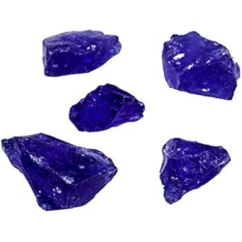 Hiland Fire Pit Fire Glass in Ocean Blue, Extreme Tempature Rating, Good for Propane or Natural Gas, 10 Pounds