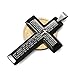 Jstyle Jewelry Men's Stainless Steel Simple Black Cross Pendant Lord's Prayer Necklace 22 24 30 Inch