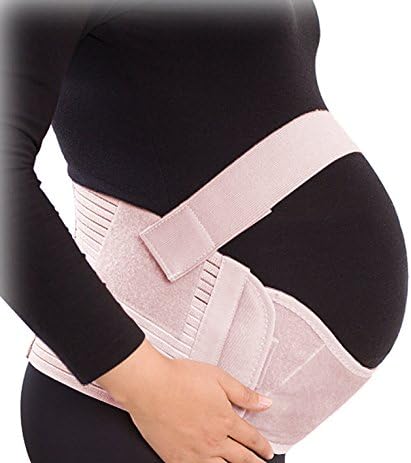 Lovikka Maternity Support Belt - Pregnancy Belt Support Belly Brace for Pregnancy Back Support Band and Postnatal Recovery Support Girdle - Pink Color - Size (XXL)
