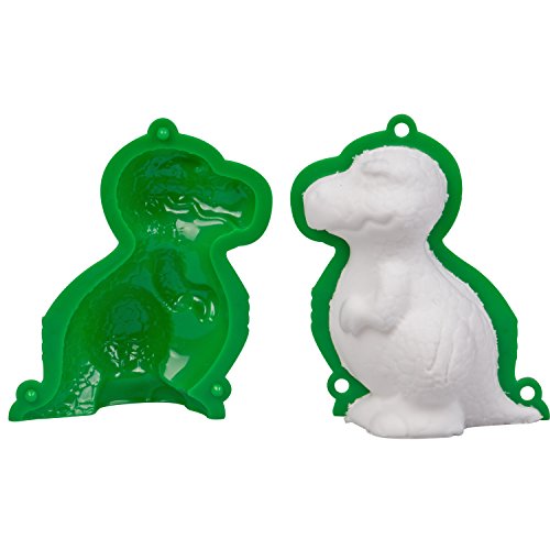 Floof Modeling Clay - Reuseable Indoor Snow - Endless Creations with 3 Dinosaur Molds and Dino Track Roller.
