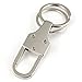 maycom Polished Silver Pants Buckle Keychain Waist Belt Clip Hanging Double Loops Keyring Key Chain Ring Key Fob 84003