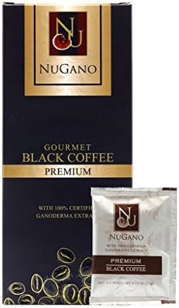 (4) NuGano Gourmet Coffee with 100% Certified Ganoderma Lucidum Extract, Dairy Free + (2) Organo Gold Black Coffee