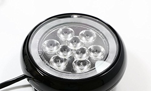 iJDMTOY Black Finish LED Rally Driving Lights with Halo Ring LED Daytime Running Lamp Assembly For MINI Cooper