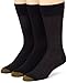 Gold Toe Men's 2198S Crew Fashion Patterned Dress Sock, 3 Pack, Navy, Size 10-13