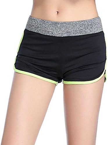 Running Yoga Gym Workout Athletic Sports Shorts For Women Free Size(S-L (Green)