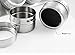 Bekith 6 Pack Stainless Steel Magnetic Multi-Purpose Spice Storage Tins, Clear Top Lid with Sift or Pour, Magnetic on Refrigerator and Grill (Small)