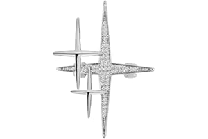 IZPACK 14K Golden Plated Cross Star Lapel Brooch Pin for Women Girls Men Cubic Zirconia Crystal Starburst Clip Sweater Collar Scarves Dress Jackets Backpacks Badge Corsage Brooches Pins Dainty Jewelry Gifts Accessories