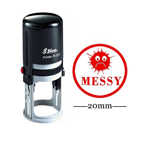 Custom Shiny Personalized Teachers Stamps Messy Round Self Inking Rubber 20mm Mini Stamp