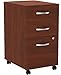 Bush Business Furniture 3 Drawer Mobile File Cabinet, Hansen Cherry