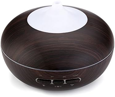 300ML Essential Oil Diffuser Ultrasonic Cool Mist Humidifier with Wood Grain Design for Office Room Spa Black