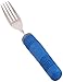 Sammons Preston Comfy Grip Fork Made with Rubber Handle and Bendable Stainless Steel, Comfortable and Easy to Hold Silverware with Grips for Weak Grasp, Long Utensil with Good Grip
