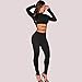 Longwu Women's Sexy Tops and Long Pants 2 Pieces Set Bandage Clubwear Jumpsuits Rompers