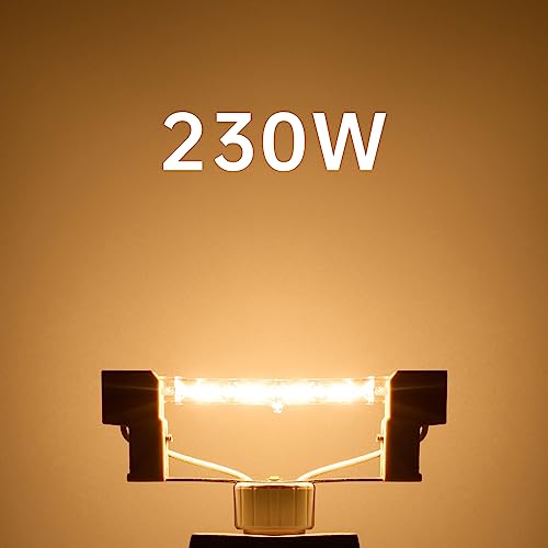 Tomosu 6 Pack R7s Halogen Bulb 118mm 230W Dimmable 230V 4650lm 2800k Warm White Energy Saving Tungsten Linear Bulbs Floodlight J118 Security Light Bulb