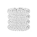 Kitsch Mega Spiral Hair Ties for Women - Waterproof Ponytail Holders | Stylish Phone Cord Hair Coils for Teens & Girls | Thick & Thin Hair, 4 Pc Clear