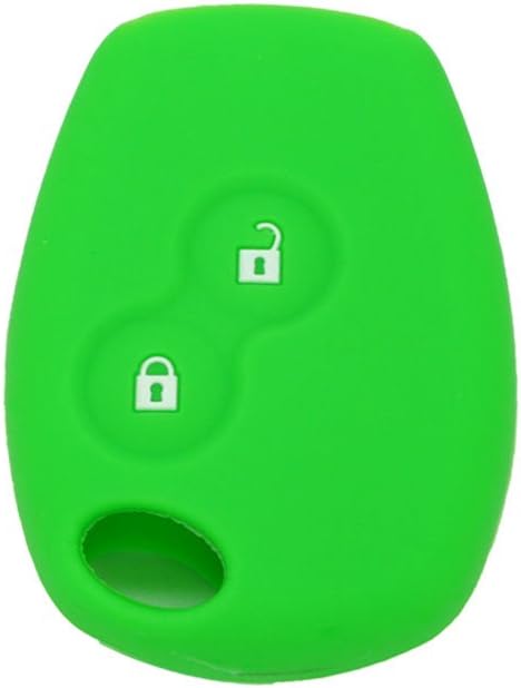 BROVACS Silicone Cover Protector Case Holder Skin Jacket Compatible with RENAULT DACIA 2 Button Remote Key Fob CV4350 Light Green