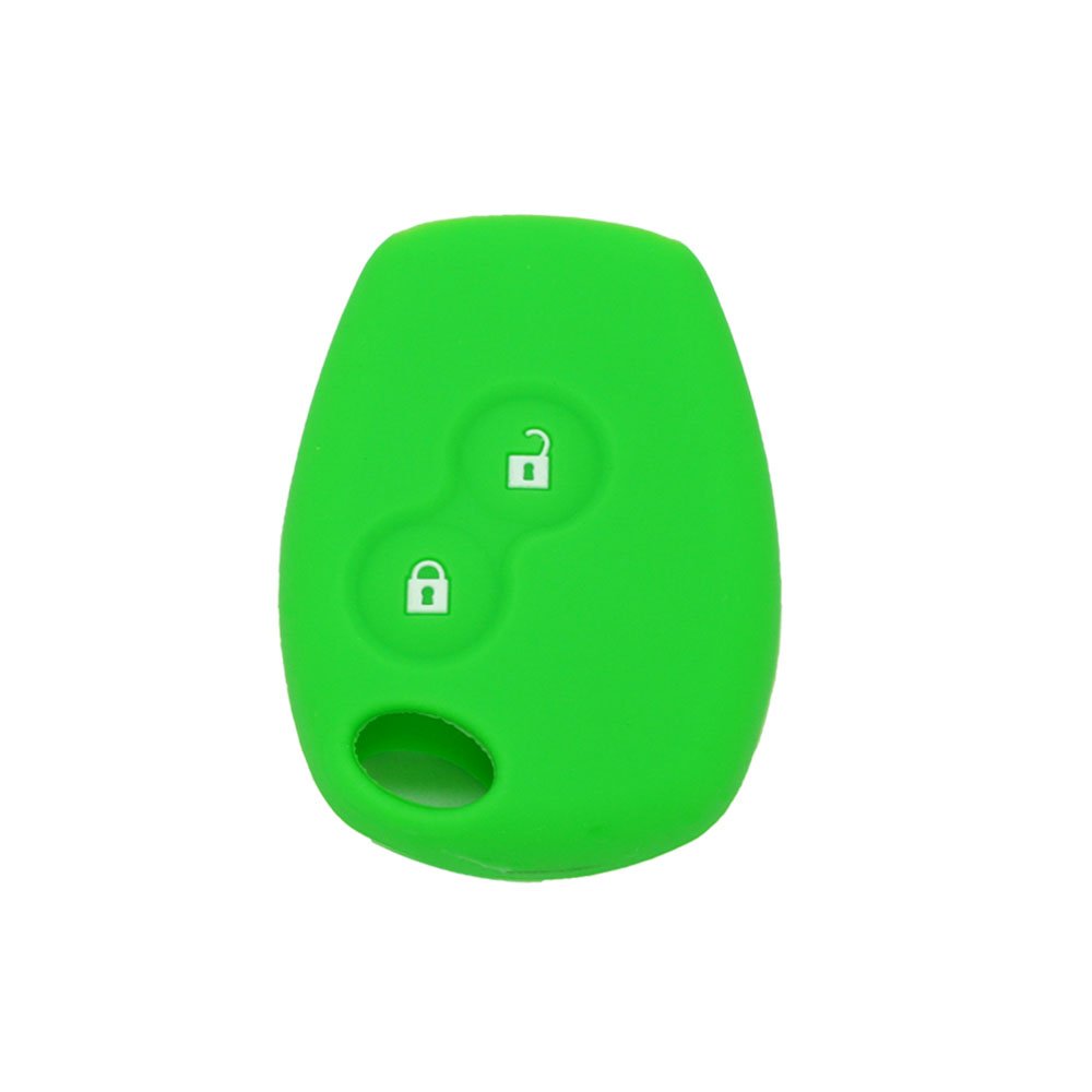 BROVACS Silicone Cover Protector Case Holder Skin Jacket Compatible with RENAULT DACIA 2 Button Remote Key Fob CV4350 Light Green