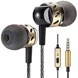 Betron AX5 Earphones Headphones with Microphone Balanced Bass Driven Earbuds for iPhone, Ipad, iPod, Samsung, Mp3 Players, Smartphones and Tablets