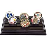 4 Row Challenge Coin Holder, Military Coin Display Stand