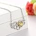MJartoria Silver Color Bee Pendant Collar Necklace