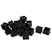 20 Pcs Square Furniture Foot Black 25mm x 25m Covers Protector Floor