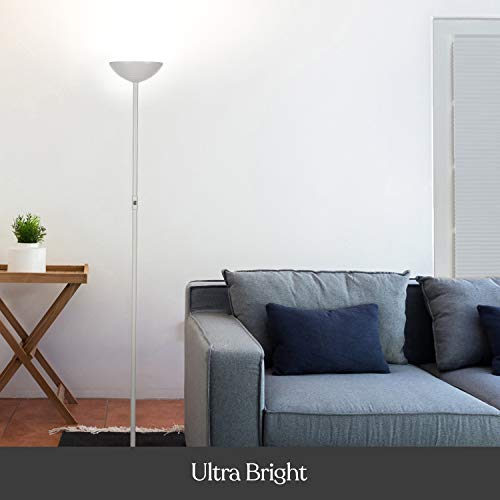 Brightech SkyLite LED Floor lamp, Torchiere Super Bright Floor Lamp for Living Rooms & Offices