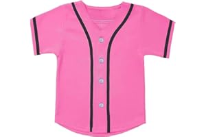 SPTEHW Kids Baseball Jersey Button Down Hip Hop T Shirts Personalized Softball Jersey for Boys Girls