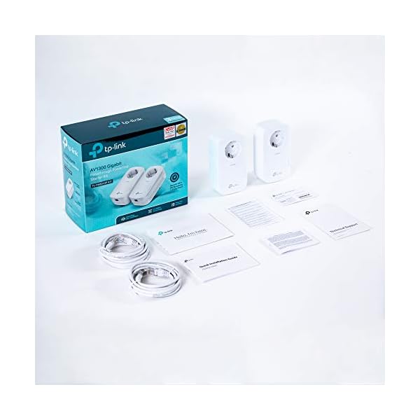 TP-Link TL-WPA7617 KIT AV1000 Powerline Adapter WiFi Extender, WiFi 1200Mbps, Et