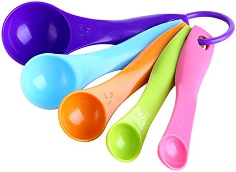 NEW DIY 5Pcs Colorful Measuring Spoons Set Kitchen Tool Utensils Cream Cooking Baking Tool